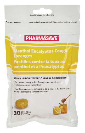 Picture of PHARMASAVE MENTHOL COUGH LOZENGES - HONEY LEMON 30S